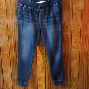 Torrid Blue Jeggings with Elastic Waistband and Tapered Leg Size 12